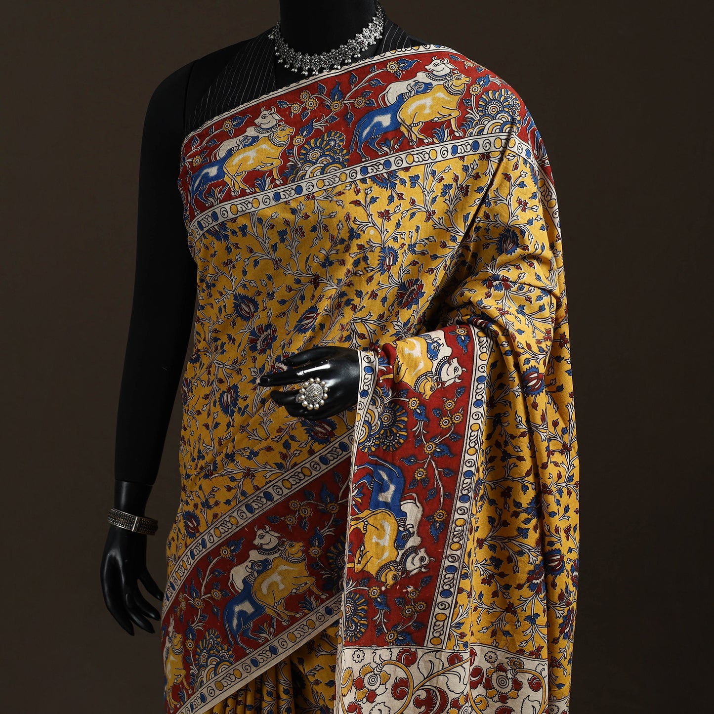 Printed Cotton Kalamkari Saree 27