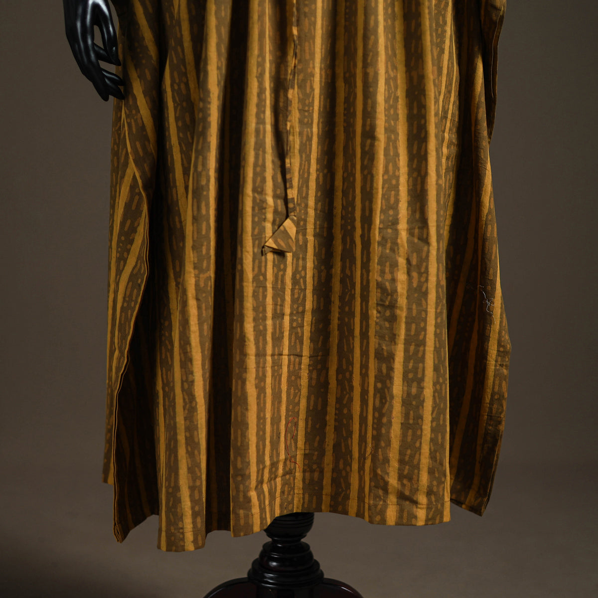 Akola Hand Block Print Natural Dyed Cotton Kaftan (Long) 196