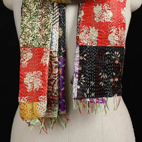Bengal Kantha Handwork Patchwork Reversible Silk Stole 262