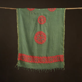 Kota Doria Cotton Barmer Applique Work Dupatta with Zari Border 19