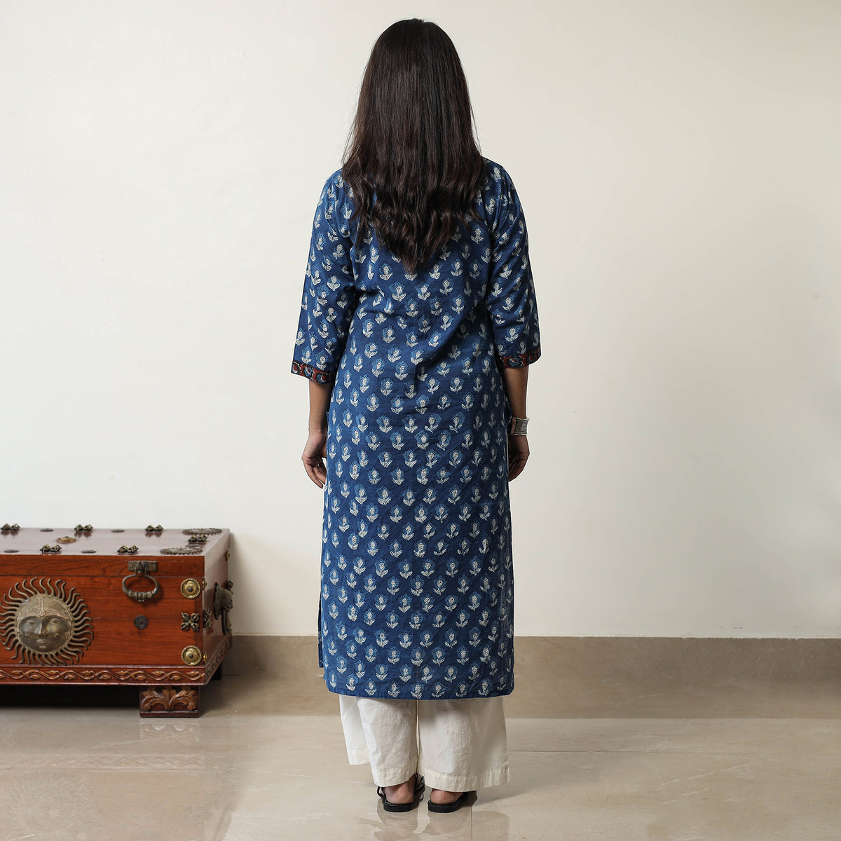 Jahota Block Printed Cotton Straight Kurta 04