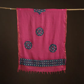 Kota Doria Cotton Barmer Applique Work Dupatta with Zari Border 18