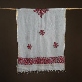 Kota Doria Cotton Barmer Applique Work Dupatta with Zari Border 16
