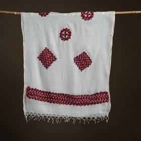 Kota Doria Cotton Barmer Applique Work Dupatta with Zari Border 15