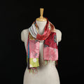 Bengal Kantha Handwork Patchwork Reversible Silk Stole 266