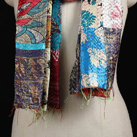 Bengal Kantha Handwork Patchwork Reversible Silk Stole 268