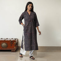 Jahota Block Printed Cotton Straight Kurta 10