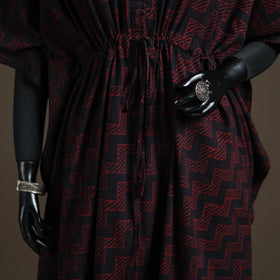 Akola Hand Block Print Natural Dyed Cotton Kaftan (Long) 198