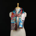 Bengal Kantha Handwork Patchwork Reversible Silk Stole 268