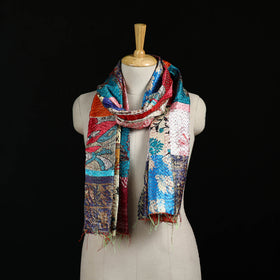 Bengal Kantha Handwork Patchwork Reversible Silk Stole 268