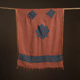 Kota Doria Cotton Barmer Applique Work Dupatta with Zari Border 12