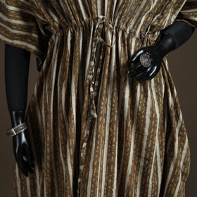 Akola Hand Block Print Natural Dyed Cotton Kaftan (Long) 199