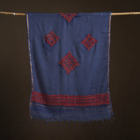 Kota Doria Cotton Barmer Applique Work Dupatta with Zari Border 09