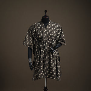 Akola Hand Block Print Natural Dyed Cotton Kaftan (Long) 200