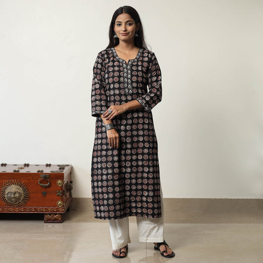 Jahota Block Printed Cotton Straight Kurta 15