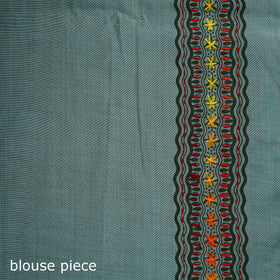 Bengal Kantha Hand Embroidery Silk Cotton Chapa Work Saree 107