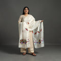 White - original gond handpainted handloom chanderi silk