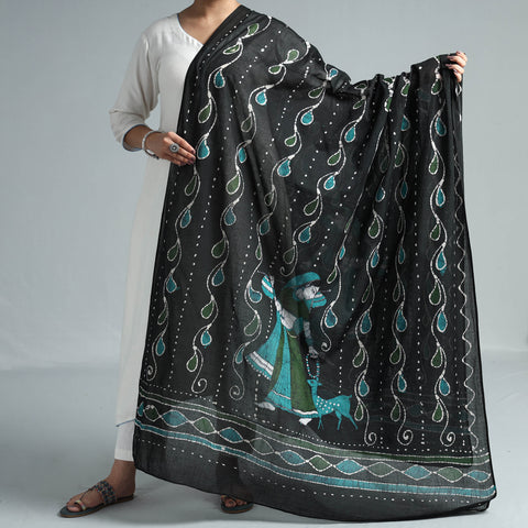 batik printed cotton dupatta