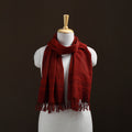 Handwoven Merino Wool Natural Dyed Bagh Hand Block Print Stole 01