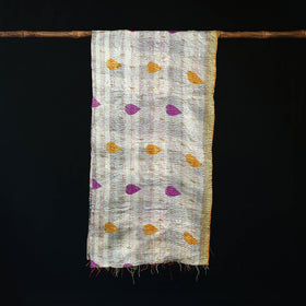 Bengal Kantha Handwork Patchwork Reversible Silk Stole 264
