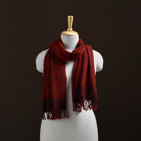 Handwoven Merino Wool Natural Dyed Bagh Hand Block Print Stole 03