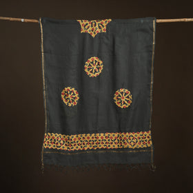 Kota Doria Cotton Barmer Applique Work Dupatta with Zari Border 02