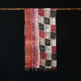 Bengal Kantha Handwork Patchwork Reversible Silk Stole 249
