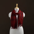Handwoven Merino Wool Natural Dyed Bagh Hand Block Print Stole 06