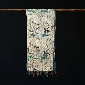 Bengal Kantha Handwork Patchwork Reversible Silk Stole 246