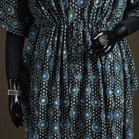 Akola Hand Block Print Natural Dyed Cotton Kaftan (Long) 202
