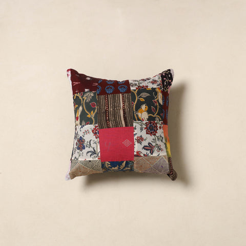Multicolor - handcrafted cotton patchwork cushion cover 36