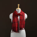 Handwoven Merino Wool Natural Dyed Bagh Hand Block Print Stole 10