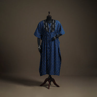 Akola Hand Block Print Natural Dyed Cotton Kaftan (Long) 203