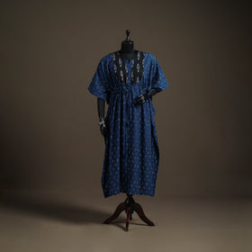 Akola Hand Block Print Natural Dyed Cotton Kaftan (Long) 203