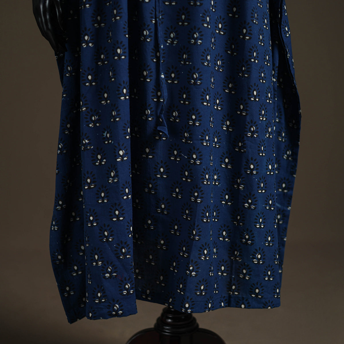 Akola Hand Block Print Natural Dyed Cotton Kaftan (Long) 203