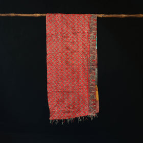 Bengal Kantha Handwork Patchwork Reversible Silk Stole 253