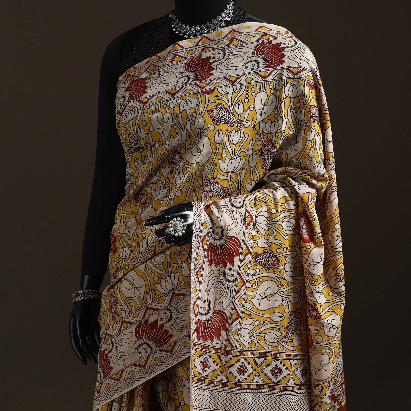 Printed Cotton Kalamkari Saree 33