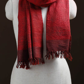 Handwoven Merino Wool Natural Dyed Bagh Hand Block Print Stole 15