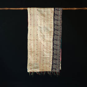 Bengal Kantha Handwork Patchwork Reversible Silk Stole 254