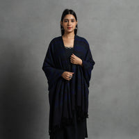 Black - Kumaun Handwoven Pure Merino Wool Shawl for Women 83