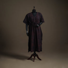 Akola Hand Block Print Natural Dyed Cotton Kaftan (Long) 204