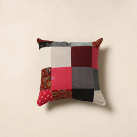 Multicolor - handcrafted cotton patchwork cushion cover 39