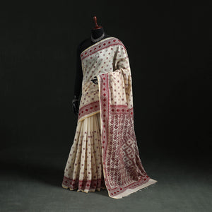 Bengal Kantha Hand Embroidery Silk Cotton Chapa Work Saree 111