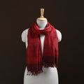 Handwoven Merino Wool Natural Dyed Bagh Hand Block Print Stole 17