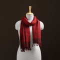 Handwoven Merino Wool Natural Dyed Bagh Hand Block Print Stole 18
