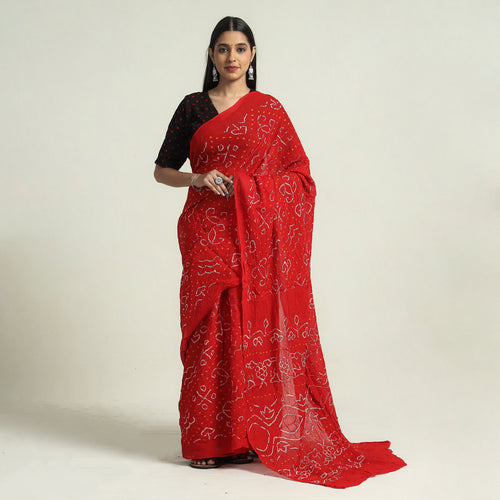 bandhani saree