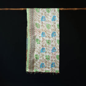 Bengal Kantha Handwork Patchwork Reversible Silk Stole 256