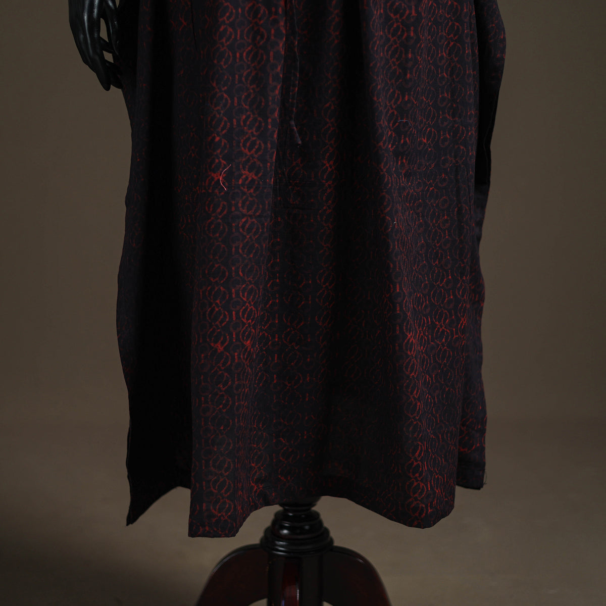 Akola Hand Block Print Natural Dyed Cotton Kaftan (Long) 204