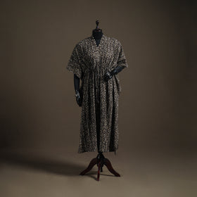 Akola Hand Block Print Natural Dyed Cotton Kaftan (Long) 205