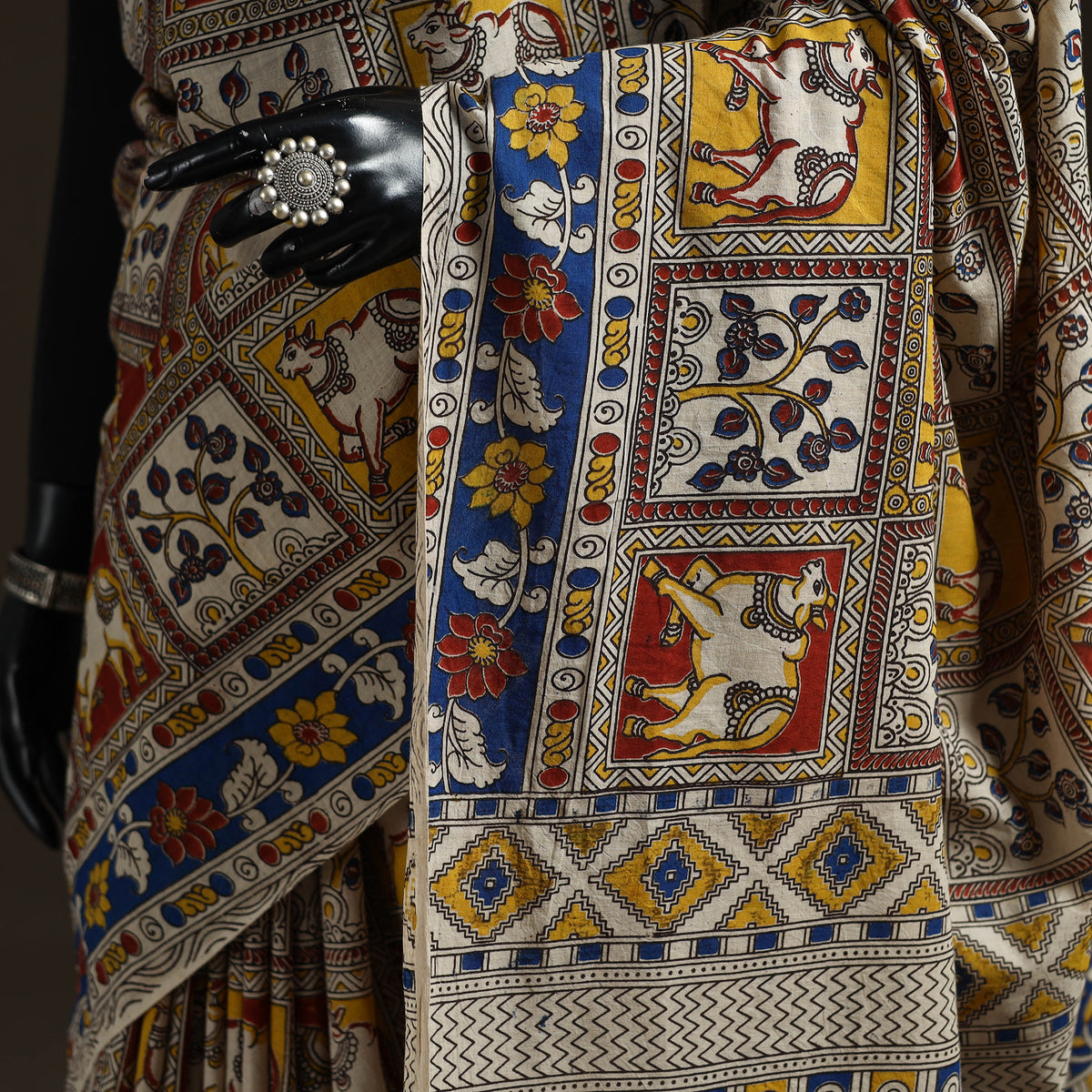 Printed Cotton Kalamkari Saree 34